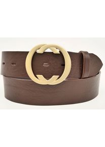 AnnaMatoni Damen Ledergürtel, braun, casual, Gr. 105, unifarben, Rindsleder, Gürtel, mit silberner Schließe
