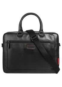 Bugatti Damen Aktentasche "CLARK", schwarz, Leder, unifarben, leicht glänzend, Taschen, echt Leder