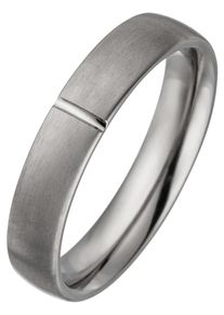 Jobo Damen Fingerring, 70, Titan, grau, Titan, Fingerringe, Titan
