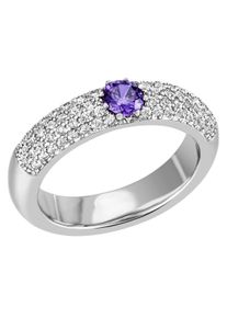 Firetti Damen Fingerring "Schmuck Geschenk Silber 925 Silberring Pavé Kreis rund", 60, Silber 925 (Sterlingsilber), 4,8mm, silber, Silber 925