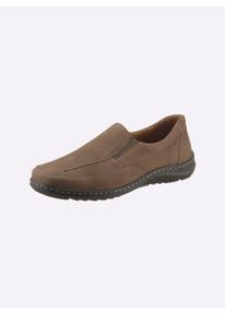 Waldläufer WALDLÄUFER Herren Slipper, Gr. 9,5, braun, Nubukleder, Schuhe