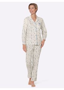 wäschepur WÄSCHEPUR Damen Schlafanzug, Gr. 52, weiß, 100% Baumwolle, Homewear-Sets