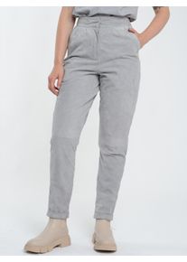 Jagger & Evans JAGGER & EVANS Damen Lederhose "42021273", grau, Gr. XL, Obermaterial: 100% Ziegenleder, Innenfutter: 100% Polyester, Hosen