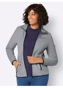 Casual Looks Damen Fleecejacke, grau, Gr. 48, unifarben, 100% Polyester, Jacken