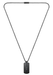 BOSS Herren Kette mit Anhänger "Schmuck Edelstahl Halsschmuck Venezianerkette ORLADO", Edelstahl, L: 61cm B: 2,5mm, schwarz, Edelstahl, B:2,5mm,