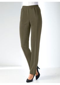 Classic Basics Damen Bügelfaltenhose, grün, Gr. 23, unifarben, 100% Polyester, Hosen