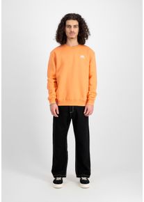 Herren Sweater "Alpha Industries Men - Sweatshirts Basic Sweater Small Logo", orange, Gr. S, Alpha Industries, Obermaterial: 80% Baumwolle, 20%
