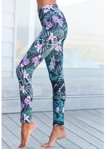 Kangaroos Damen Leggings, Gr. 32, bunt, Single Jersey, Obermaterial: 93% Baumwolle, 7% Elasthan, gemustert, Basic, Hosen, im Allover-Design