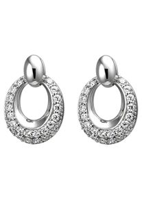 Jobo Damen Paar Ohrstecker, Silber 925 (Sterlingsilber), silber, Silber 925 (Sterlingsilber), Ohrringe, 925 Silber mit 52 Zirkonia
