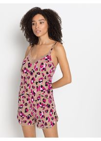 Lascana Damen Shorty, Gr. 36, pink, Single Jersey, Obermaterial: 95% Viskose, 5% Elasthan, bedruckt, animal-print, sexy, Homewear-Sets, mit schönen