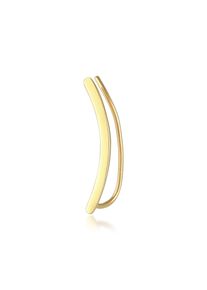 Elli Damen Single-Ohrhaken "Single Earclimber Ohrklemme Gewölbt 925 Silber", OneSize, ohne Stein, Silber 925 (Sterlingsilber), gold, Silber 925