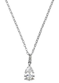 Amor Damen Kette mit Anhänger "Tropfen, 2033578", Silber 925 (Sterlingsilber), L: 45cm, bunt, Silber 925 (Sterlingsilber), Halsketten, mit Zirkonia