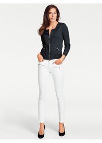 Heine Damen Cardigan, blau, Gr. 44, unifarben, 90% Baumwolle, 10% Seide, Strickjacken