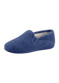 CLASSIC Damen Hausschuh, Gr. 37, blau, Textil, Filz, Schuhe