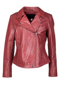 JCC Damen Bikerjacke "1703", rot, Gr. 42, Obermaterial 100% Ziegenleder / Futter: 100% Baumwolle, Jacken