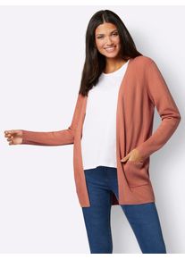 Classic Basics Damen Strickjacke, orange, Gr. 54, unifarben, 80% Viskose, 20% Polyamid, Strickjacken