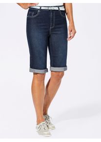 Casual Looks Damen Jeansbermudas, blau, Gr. 40, unifarben, 81% Baumwolle, 17% Polyester, 2% Elasthan, Jeans