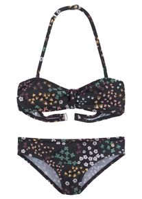s.Oliver Kinder Bandeau-Bikini "Milly Kids", bunt, Gr. 146, geblümt, Polyamid, Bikini-Sets, mit Blumendruck