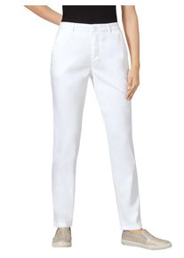 Inspirationen Damen Boyfriend-Hose, weiß, Gr. 195, unifarben, 96% Baumwolle, 4% Elasthan, Hosen