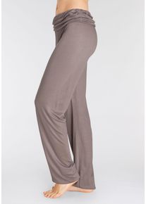 Buffalo Damen Haremshose, Gr. 32, grau, Web, Obermaterial: 100% Viskose, unifarben, modisch, Hosen, mit gerafftem Umschlagbund
