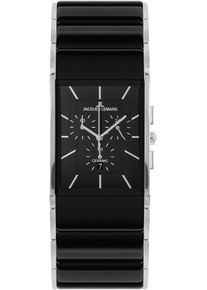 Jacques Lemans Damen Chronograph "Dublin", schwarz, Armbanduhren, Quarzuhr, Armbanduhr, Damenuhr, Herrenuhr, Keramik, Stoppfunktion