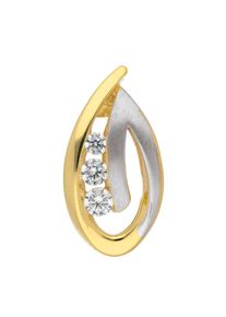 Adelia´s ADELIA ́S Damen Ketten-Anhänger "333 Gold Anhänger mit Zirkonia", Damen,mit Zirkonia, Weißgold 333, gold, Weißgold 333, Schmuckanhänger, mit Zirkonia