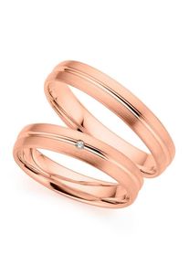 Phoenix PHÖNIX Trauring "Schmuck Geschenk Gold 333 Trauring Ehering LIEBE versch. Varianten", 60, 0,01 ct SI = kleine Einschlüsse mit Brillant, Roségold 333,