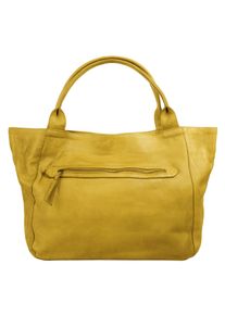 XZONE X-ZONE Damen Shopper, gelb, Leder, vintage, Taschen, echt Leder