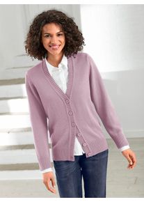 Casual Looks Damen Strickjacke, rosa, Gr. 38, unifarben, 50% Baumwolle, 50% Polyacryl, Strickjacken