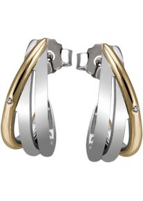 Firetti Damen Paar Creolen "Schmuck Geschenk Silber 925 Ohrschmuck Ohrringe Bicolor", Silber 925 (Sterlingsilber), gold, Silber 925 (Sterlingsilber),