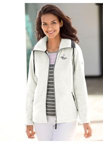 Casual Looks Damen Fleecejacke, beige, Gr. 50, unifarben, 100% Polyester, Jacken