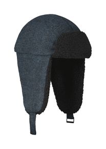 Lerros Damen Ohrenmütze "Lerros Trappermütze, ZigZag-Muster mit Teddyfutter", blau, Materialmix, Mützen
