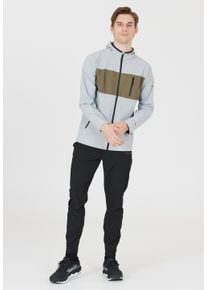 Endurance Herren Laufjacke "Tellent", grau, casual, Gr. S, mehrfarbig, 88% Nylon, 12% Elasthan, Jacken, mit wasserabweisendem Reißverschluss