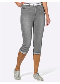 Casual Looks Damen Caprijeans, grau, Gr. 40, unifarben, 81% Baumwolle, 17% Polyester, 2% Elasthan, Jeans