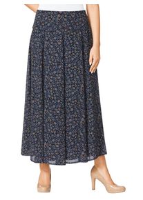 Inspirationen Damen Maxirock, blau, Gr. 40, geblümt, gemustert, mehrfarbig, bedruckt, 100% Polyester, Röcke