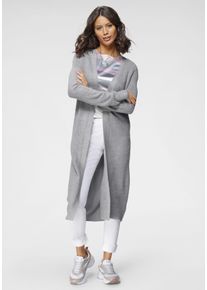 Laura Scott Damen Longstrickjacke, grau, Basic, Gr. 40, clean, unifarben, Strick, Obermaterial: 50% Viskose, 28% Polyester, 22% Polyamid,
