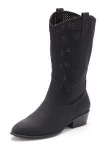 Lascana Damen Westernstiefel, Gr. 38, schwarz, Obermaterial: 100% Textilmaterial. Futter: 100% Lederimitat. Decksohle: 100% Lederimitat. Laufsohle: