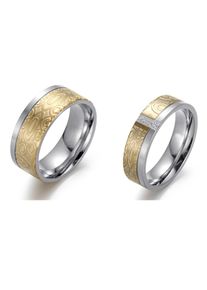 Firetti Damen Fingerring "Schmuck Geschenk bicolor, ca. 6,0 mm", 58, Edelstahl, 6mm, gelb, Edelstahl, Fingerringe, mit Zirkonia (synth.)
