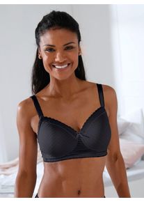 wäschepur WÄSCHEPUR Damen Bügelloser BH, Gr. 100, schwarz, 91% Polyamid, 9% Elasthan, BHs