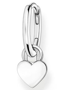 Thomas Sabo Damen Single-Creole "mit Herz Anhänger Silber, CR717-001-21", Silber 925 (Sterlingsilber), silber, Silber 925 (Sterlingsilber), Ohrringe,
