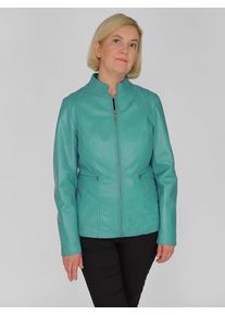 JCC Damen Lederjacke "3102225", blau, Gr. 40, Oberstoff: 100% Lammleder / Innenfutter: 100% Polyester, Jacken