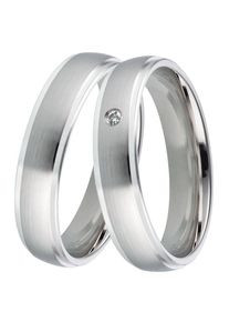 DOOSTI Trauring "Schmuck Geschenk Silber 925 Trauring Ehering Partnerring LIEBE", 56, ohne Brillant, Silber 925 (Sterlingsilber), 5mm, silber, Silber