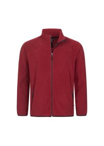 DEPROC Active Herren Fleecejacke "KIRKVALE V MEN", rot, casual, Gr. 58, 100% Polyester, Jacken, weiche Fleecejacke in traditioneller Optik