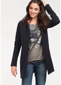 Damen Longblazer, schwarz, feminin, Gr. 44, Aniston SELECTED, unifarben, Ottomane, Obermaterial: 100% Polyester, Blazer, in modischer Länge