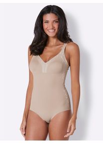 Naturana Damen Body, Gr. 100, beige, 81% Polyamid, 19% Elasthan, Spitze:36% Elasthan, 64% Polyamid, unifarben, Bodies