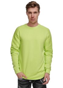 Rusty Neal Herren Sweatshirt, grün, Gr. XL, unifarben, 70% Baumwolle, 30% Polyester, Sweatshirts, mit geripptem Ärmeldesign