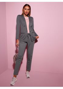 CRÉATION L CREATION L Damen Jackenblazer "Blazer", grau, Gr. 38, 97% Polyester, 3% Elasthan, Blazer