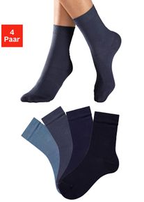 H.I.S. H.I.S Damen Socken, Gr. 27, blau, Obermaterial: 78% Baumwolle, 20% Polyamid, 2% Elasthan, unifarben, Socken, in unterschiedlichen