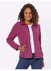 Casual Looks Damen Fleecejacke, lila, Gr. 36, unifarben, 100% Polyester, Jacken
