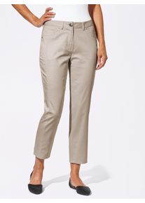 Inspirationen Damen 7/8-Jeans, beige, Gr. 20, unifarben, 97% Baumwolle, 3% Elasthan, Jeans